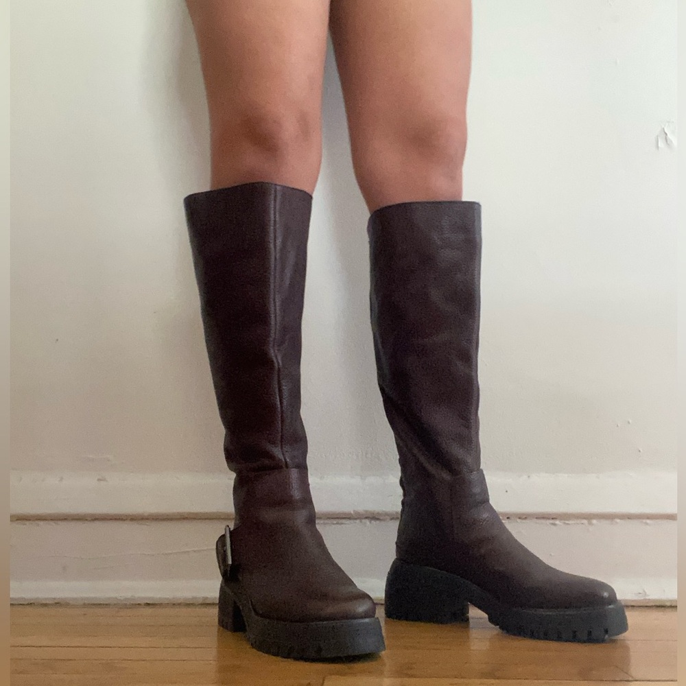 Knee High Brown Boot 7 Franco Sarto